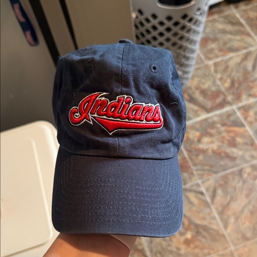 47 Navy Baseball Cap with Red and White Logo